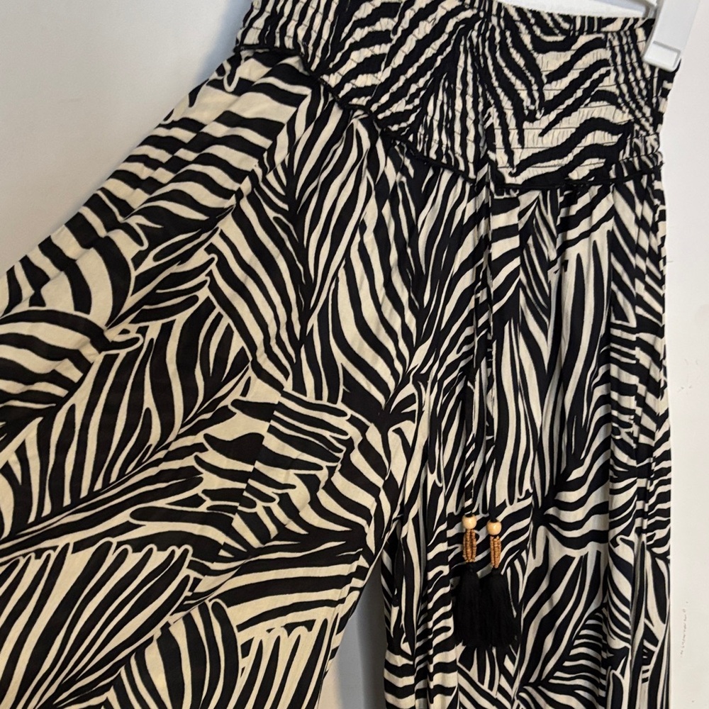 Zebra Print beach pants with Tassel - Picture 3 of 7